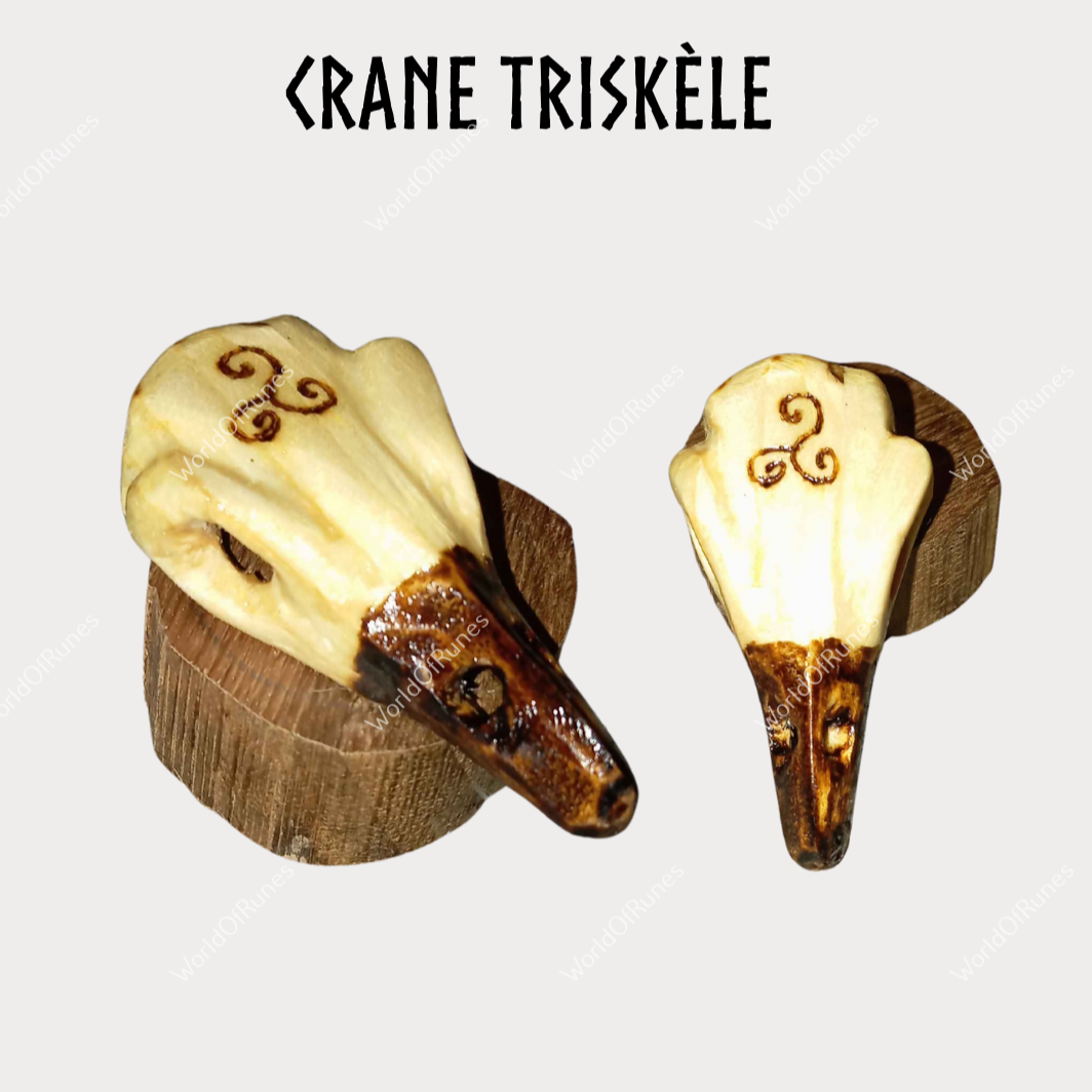 Pendentif crâne de corbeau